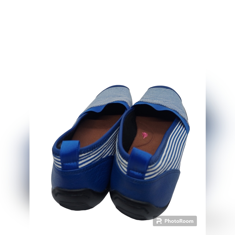 Ros Hommerson Carol Blue/White Striped Loafer - Picture 3 of 12